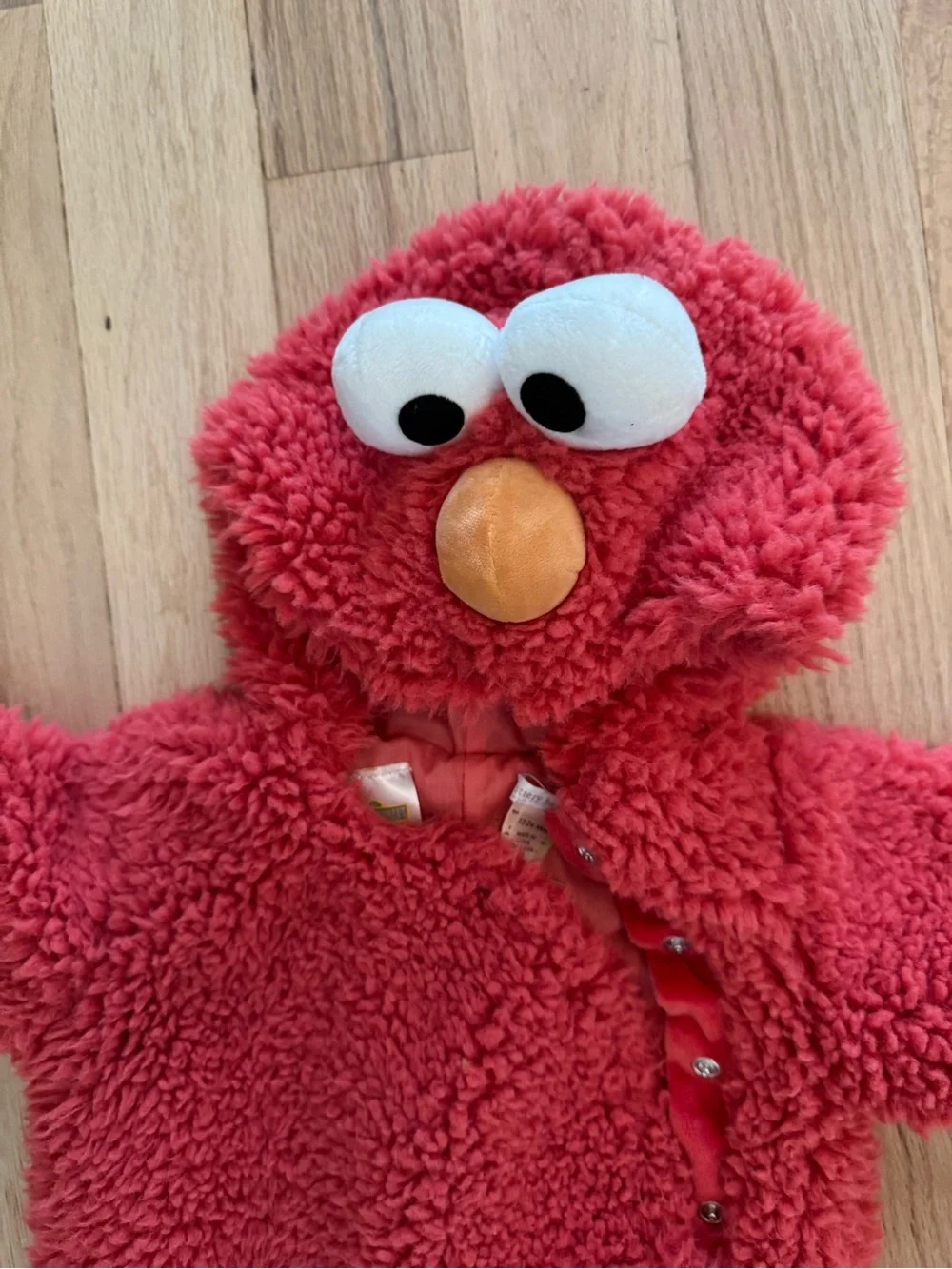 Pottery Barn Kids Red Plush Hooded One-Piece Elmo Costume - Picture 2 of 3